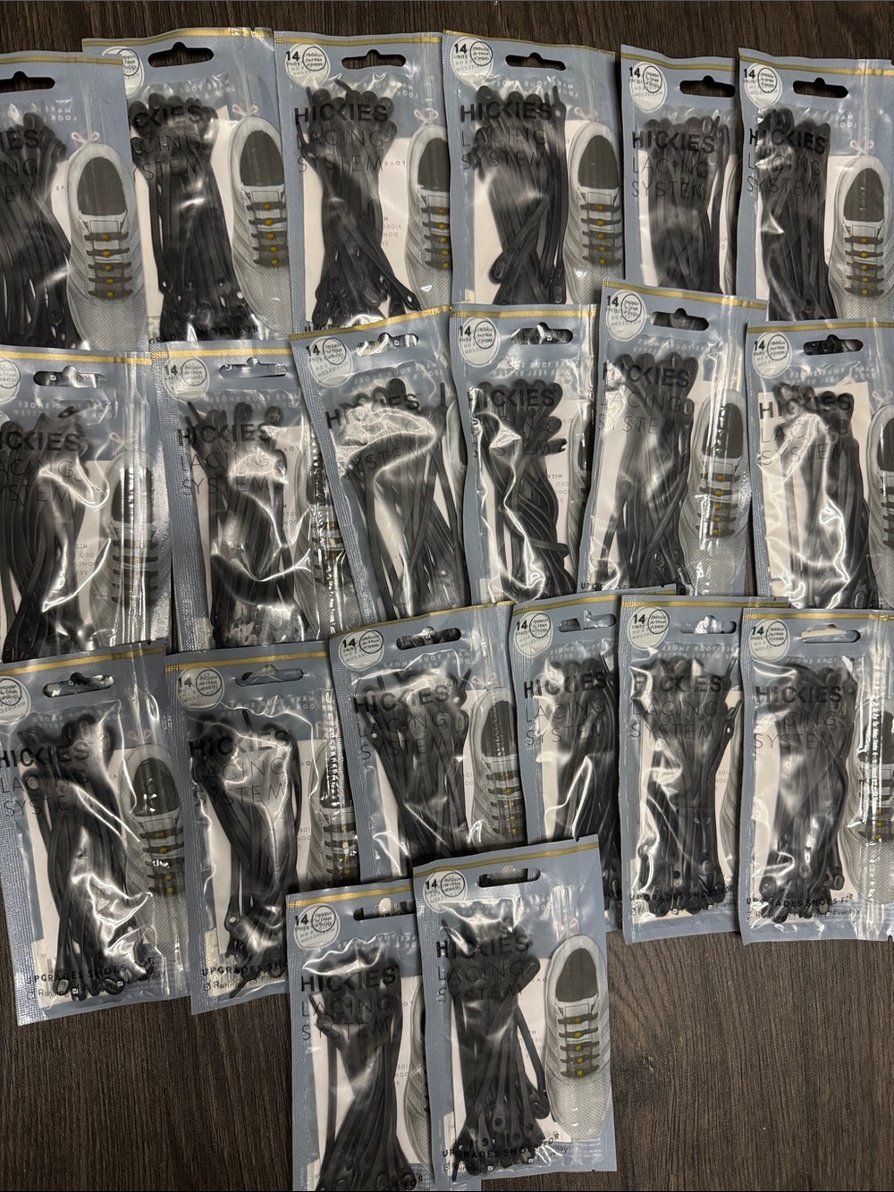 20 packages Hickies Lacing system Shoe Lacing System - Black